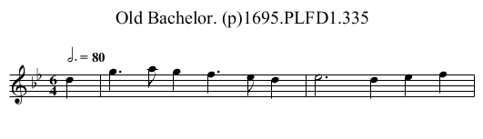 Old Bachelor. (p)1695.PLFD1.335 - staff notation