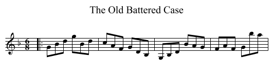 Old Battered Case, The  - staff notation