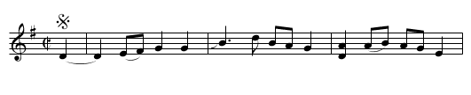 Old Blind Dog - staff notation