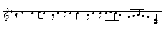 Old Blue Bonnet (2) - staff notation