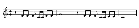 Old Blue - staff notation