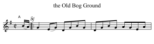 Old Bog Ground, the  - staff notation