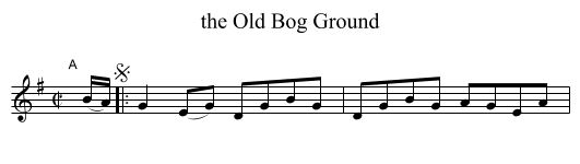 Old Bog Ground, the  - staff notation