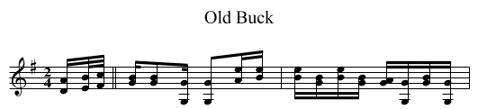 Old Buck - staff notation