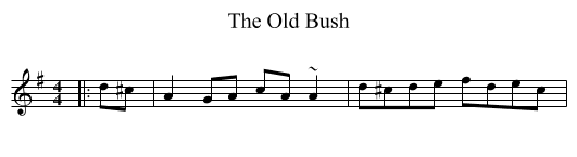 Old Bush, The  - staff notation