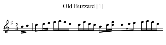 Old Buzzard [1] - staff notation
