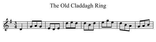 Old Claddagh Ring, The  - staff notation