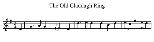 Old Claddagh Ring, The  - staff notation