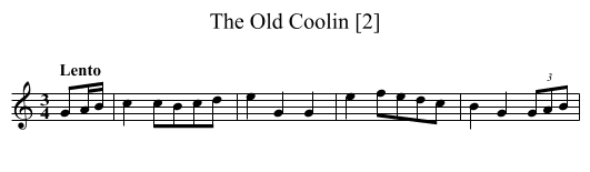 Old Coolin [2], The - staff notation