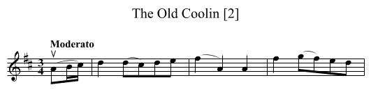Old Coolin [2], The - staff notation