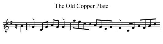 Old Copper Plate, The - staff notation