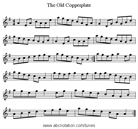 Old Copperplate, The - staff notation