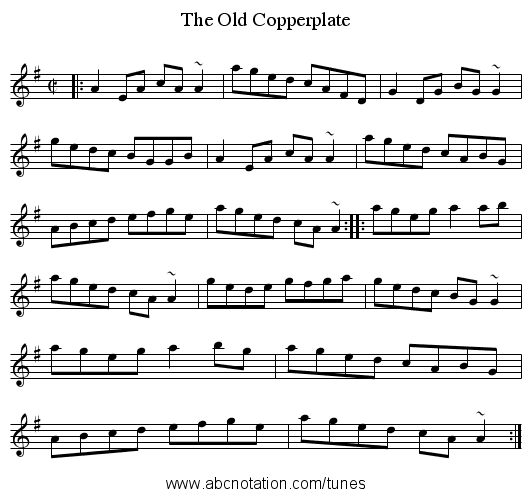 Old Copperplate, The - staff notation