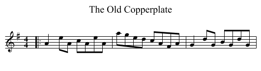 Old Copperplate, The  - staff notation