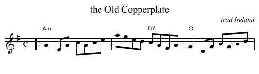 Old Copperplate, the  - staff notation