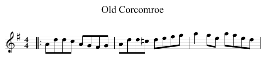 Old Corcomroe - staff notation
