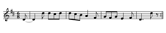 Old Cotillion - staff notation