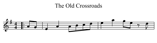 Old Crossroads, The  - staff notation