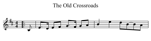 Old Crossroads, The  - staff notation