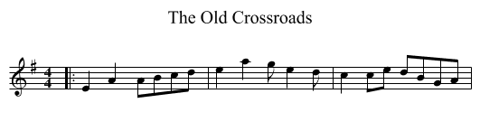 Old Crossroads, The  - staff notation