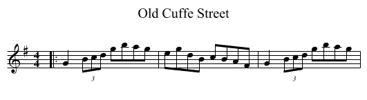 Old Cuffe Street - staff notation