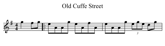 Old Cuffe Street - staff notation
