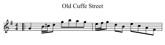 Old Cuffe Street - staff notation