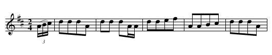 Old Dan Tucker - staff notation