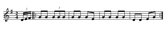 Old Dan Tucker - staff notation