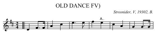 OLD DANCE FV) - staff notation