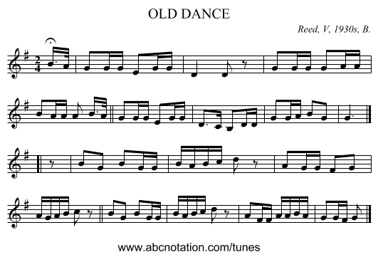 OLD DANCE - staff notation