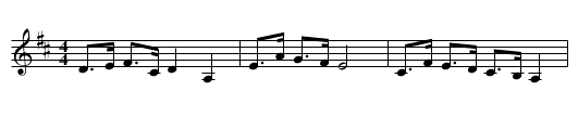 Old Danish Schottische - staff notation