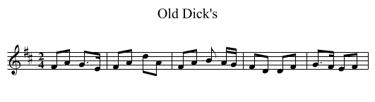 Old Dick's - staff notation