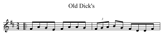 Old Dick's - staff notation