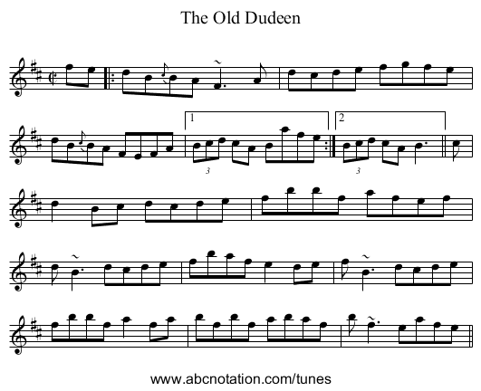 Old Dudeen, The - staff notation