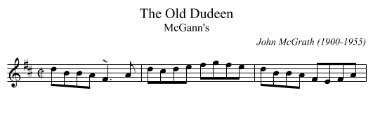 Old Dudeen, The - staff notation