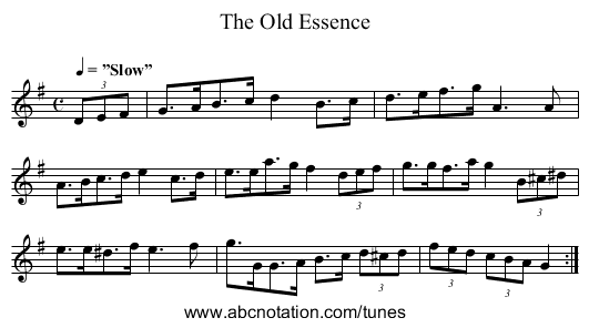 Old Essence, The - staff notation