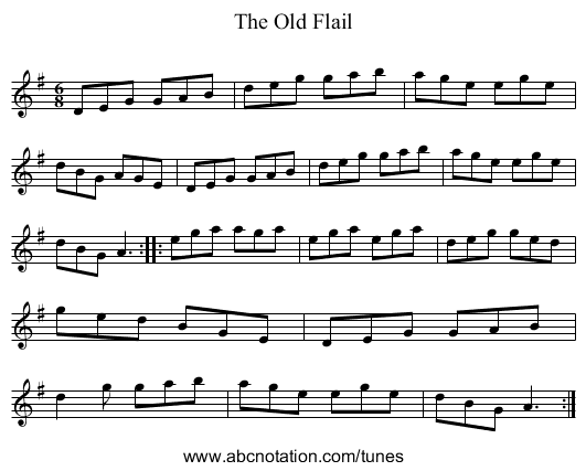 Old Flail, The - staff notation