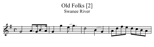 Old Folks [2] - staff notation