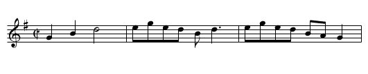 Old Folks get in Bed - staff notation