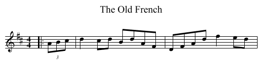 Old French, The  - staff notation