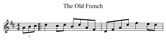Old French, The  - staff notation