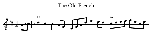 Old French, The  - staff notation