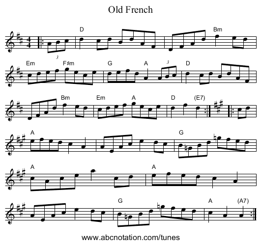 Old French - staff notation
