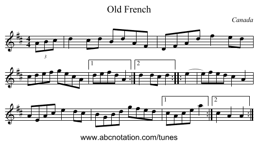 Old French - staff notation