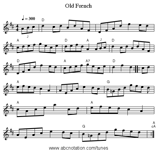 Old French - staff notation