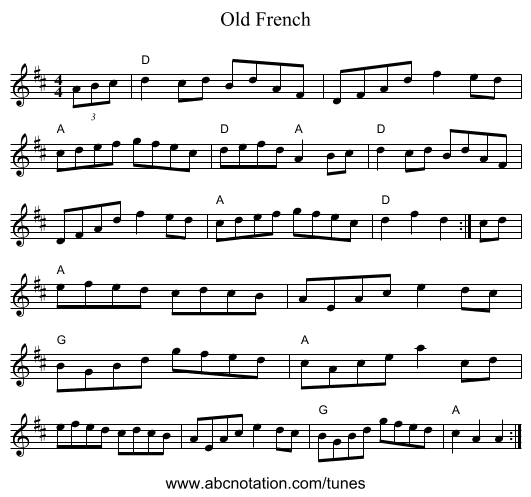 Old French - staff notation