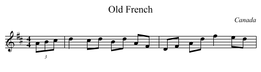 Old French - staff notation