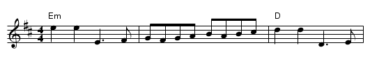 Old Grey Cat - staff notation