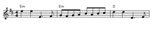 Old Grey Cat - staff notation
